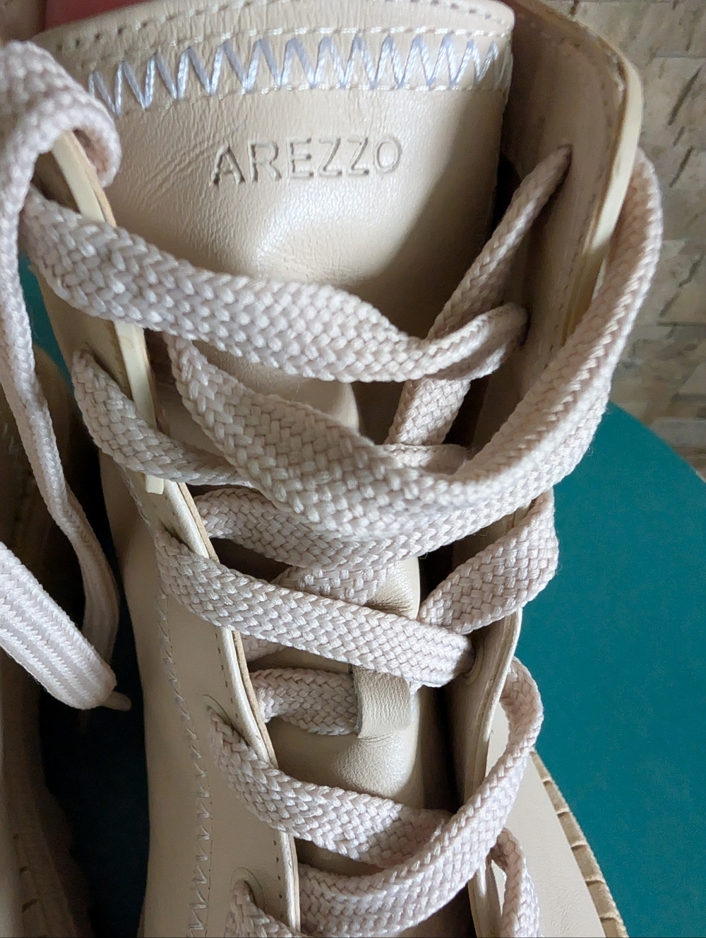 Arezzo Beige Chunky Combat Boots Minimalist Platform Lug Sole EU 42 US W 11.5 image 4